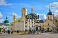 Trinity Sergius Lavra Orthodox monastery courtyard in Sergiev Posad Royalty Free Stock Photo